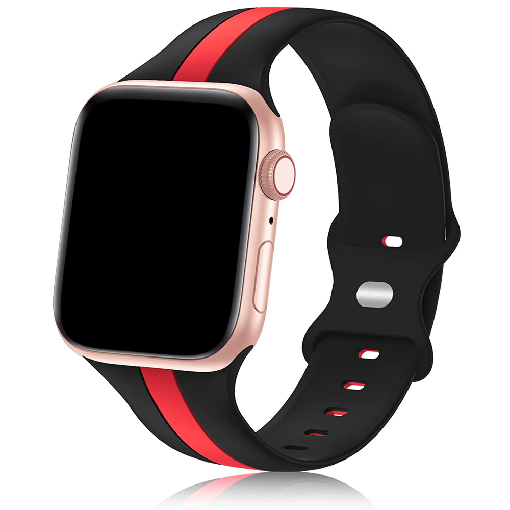 Soft Silicone Strap For Apple Watch Band Ultra 49mm 44mm 45mm 42mm 41mm  Sport rubber Watchband iWatch Serise 8 7 6 5 4 Bracelet