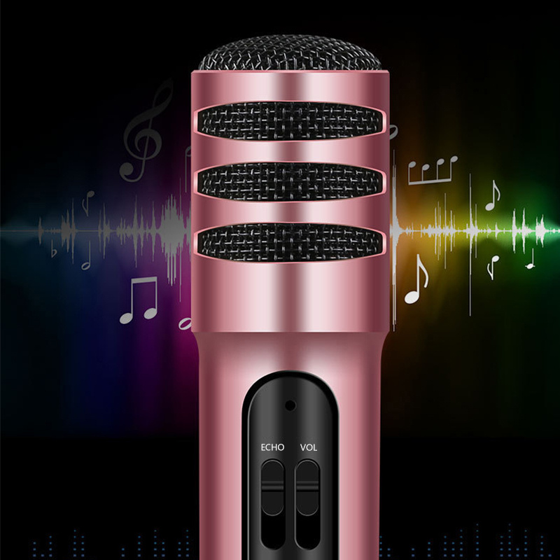 Condenser Microphone Karaoke Mic For Live Singing Recording Cardioid