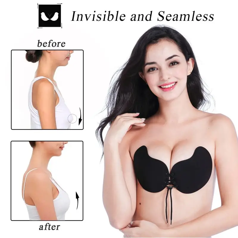 Women's Seamless Invisible Clothes Bra Designed Lift Shape - Temu