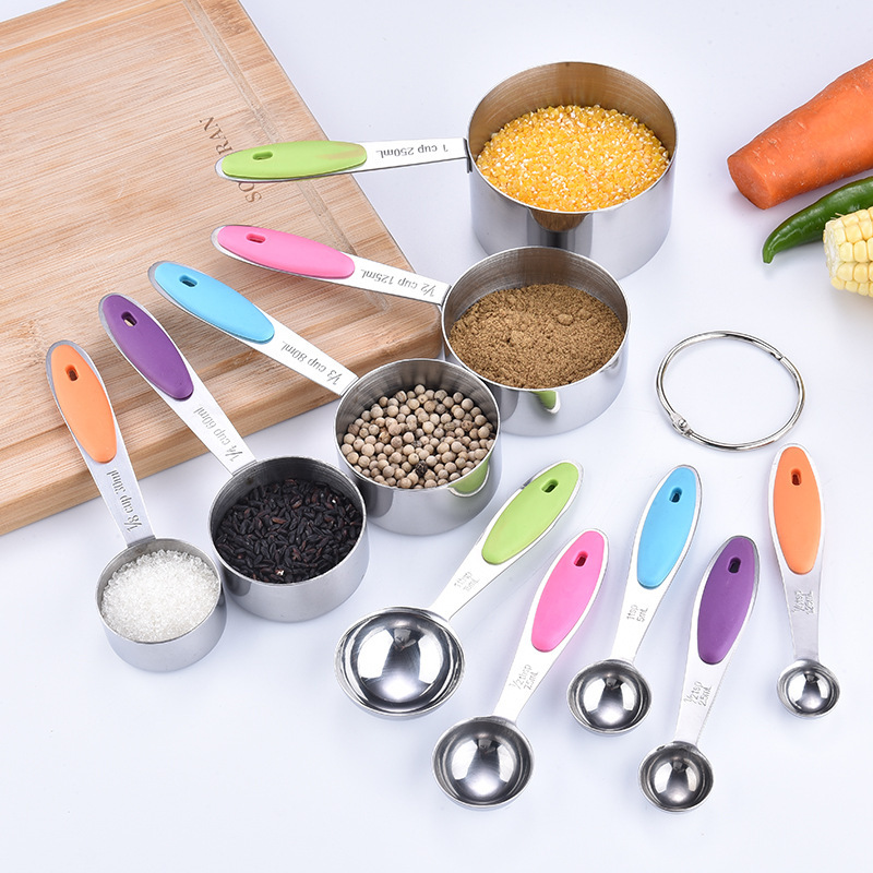 Stainless Steel Measuring Cups and Spoons Set -11pcs