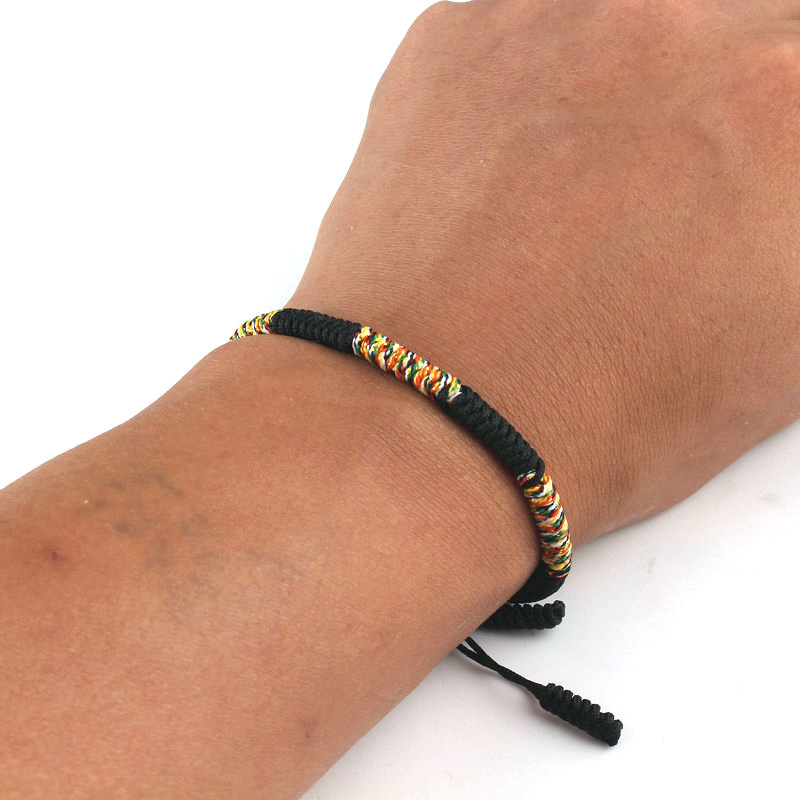 Braided Multicolor String Thread Knot Bracelet, Couple Gift