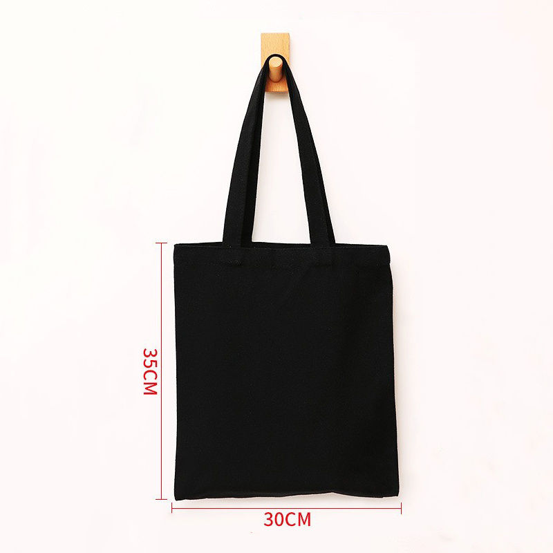 Blank Canvas Shopping Bags Reusable Foldable Casual Daily Shoulder