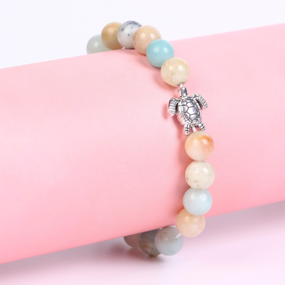 Natural Stone Turtle Spacer Fashion Bracelet - Temu Canada