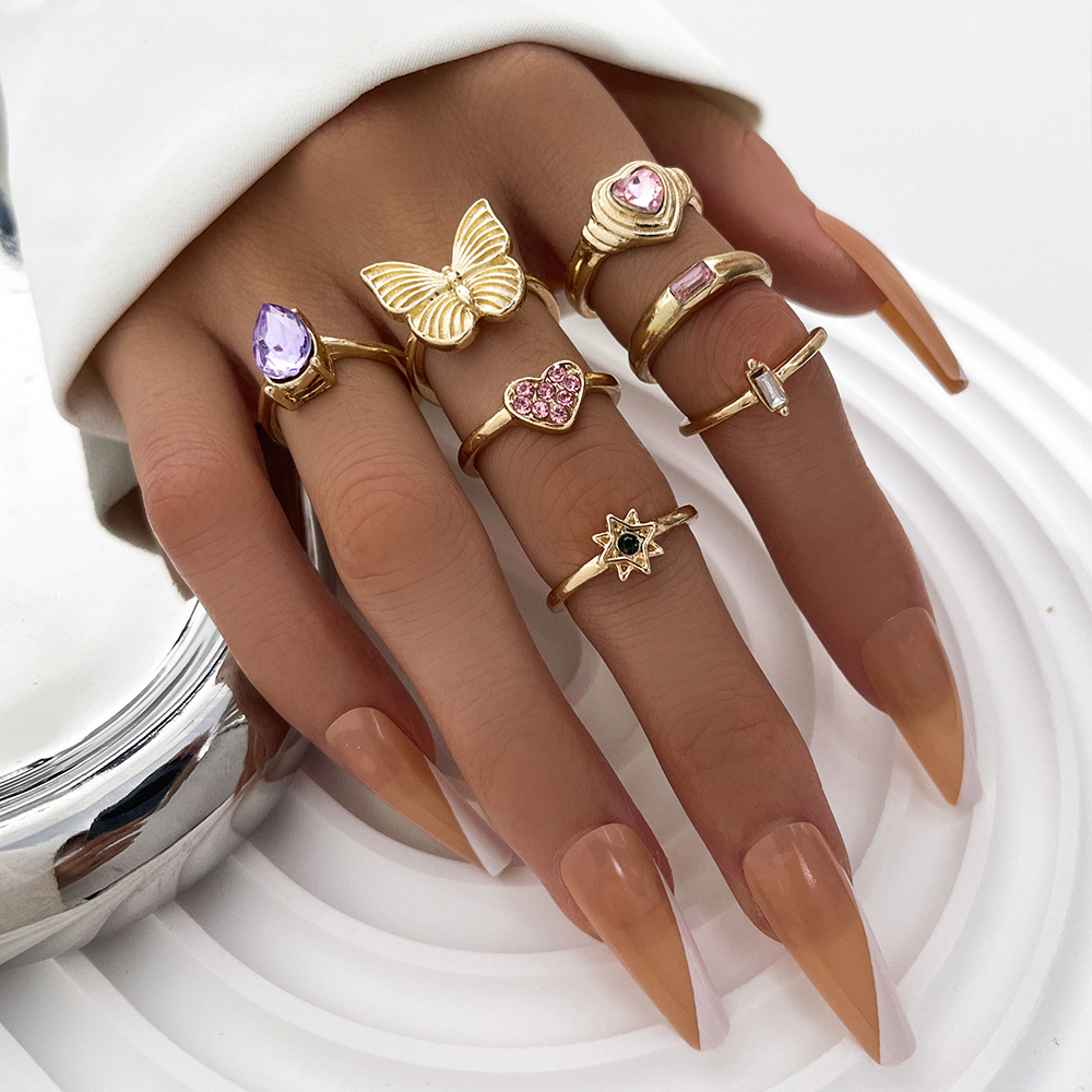 Boho Knuckle Rings Set Gold Stackable Finger Rings Midi Size Joint Knuckle  Rings Hand Accessories for Women and Girls 8PCS 
