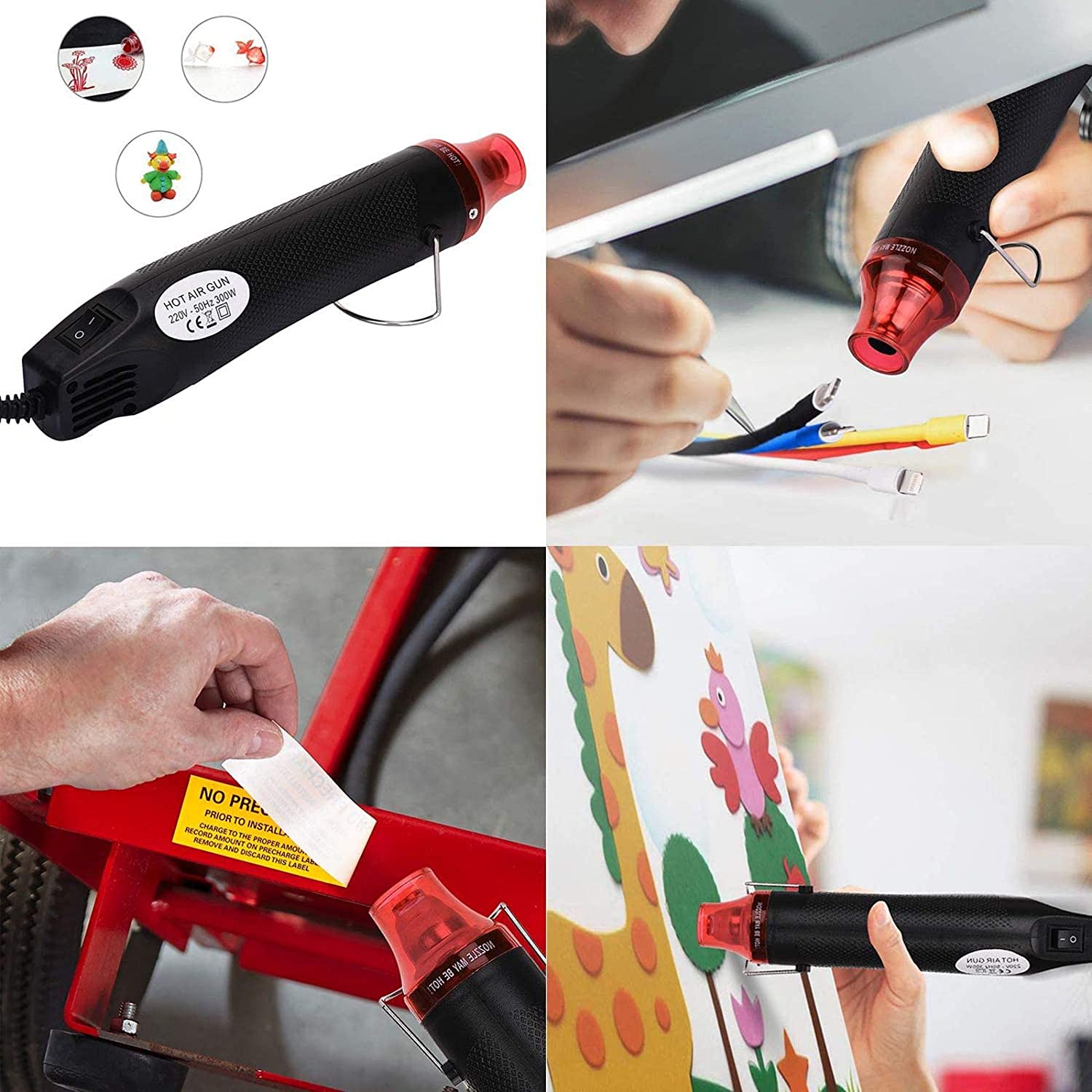 Mini Heat Gun, Portable Hot Air Gun for Shrinking Wrapping PVC, Drying  Paint Embossing, DIY Acrylic Resin Craft, 2000W