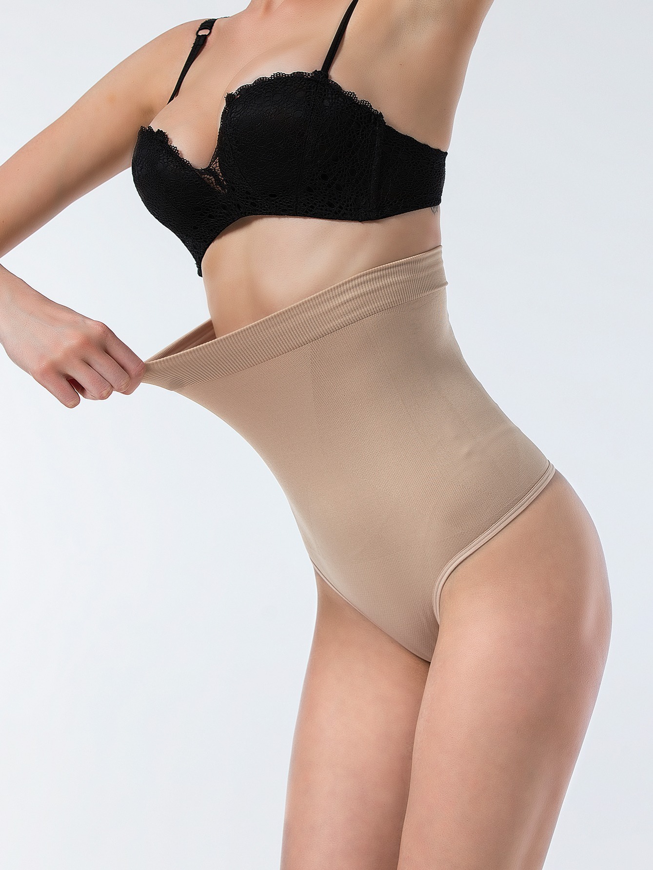Women Seamless Body Shaper Firm Tummy Control Thong Panties