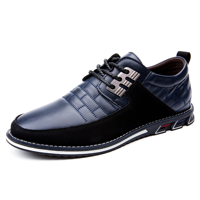 Men's Fashion Stitching Comfortable Lace Up Shoes