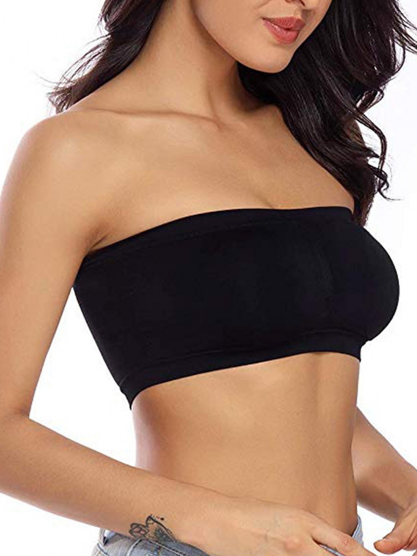 Bras For Women No Underwire Strapless Size Plus Removable Padded