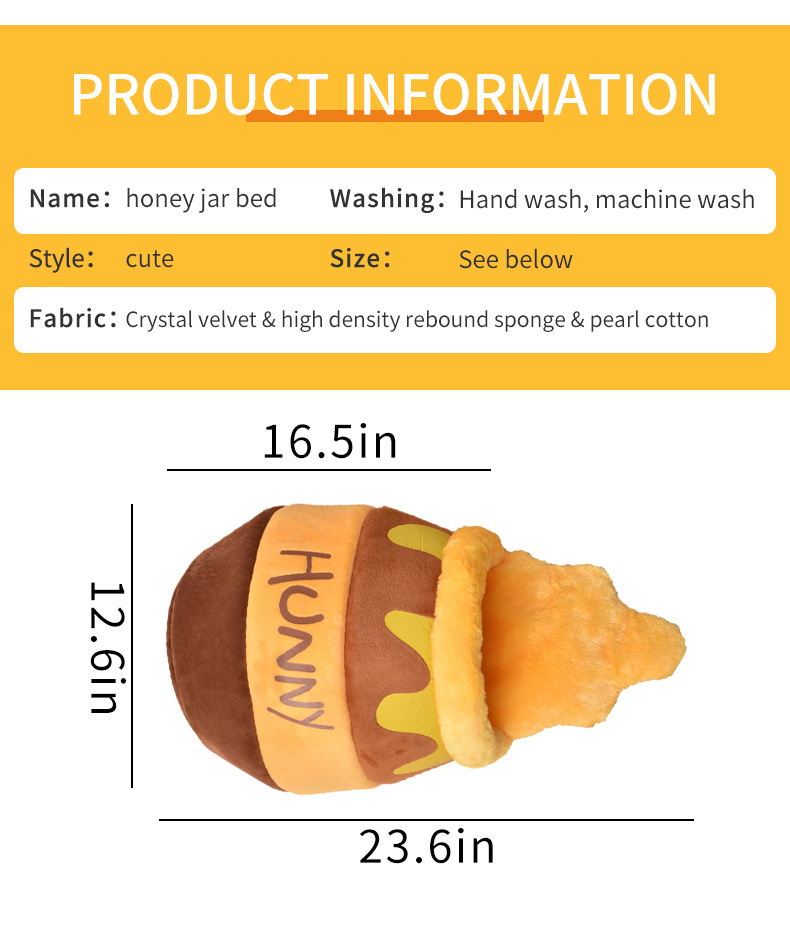 Pet Honey Pot Soft Plush Bed For Winter Warm Dog Cat Fluffy Cushion