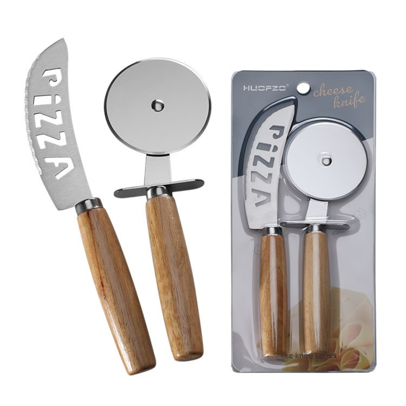 Pizza Slicer Oak Handle Cheese Cutter Pizza Cutter Pizza - Temu