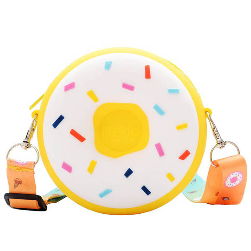 Cartoon Donut Shape Leather Shoulder Bag Purse | RK1748