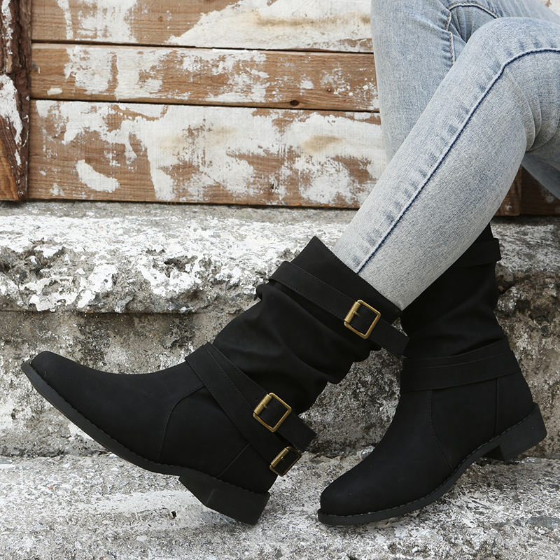 Gray on sale calf boots