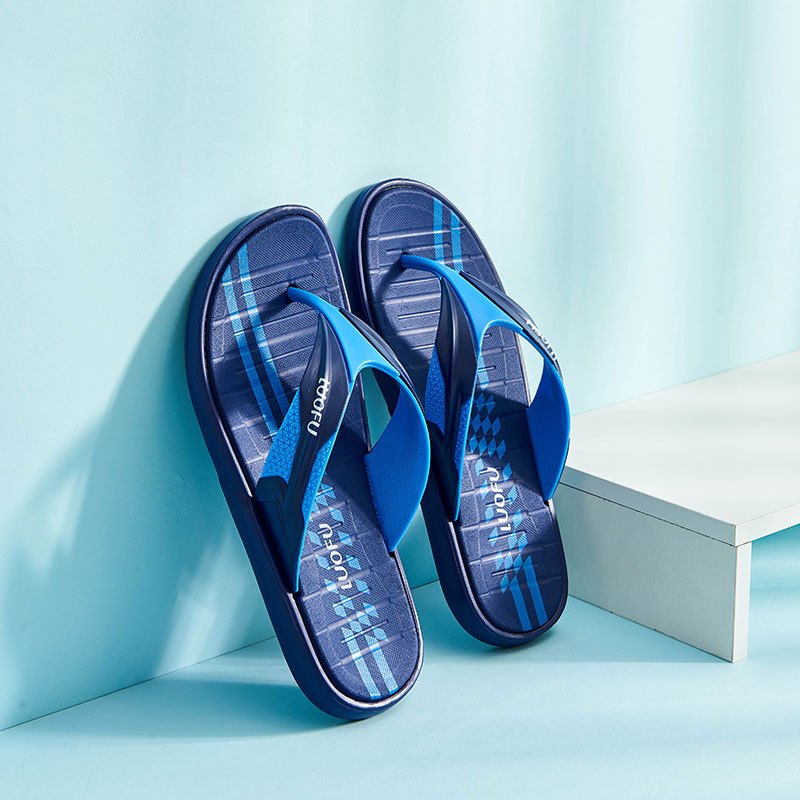 Luofu Men's Summer Vacation Casual Indoor And Outdoor Pvc Flip Flops