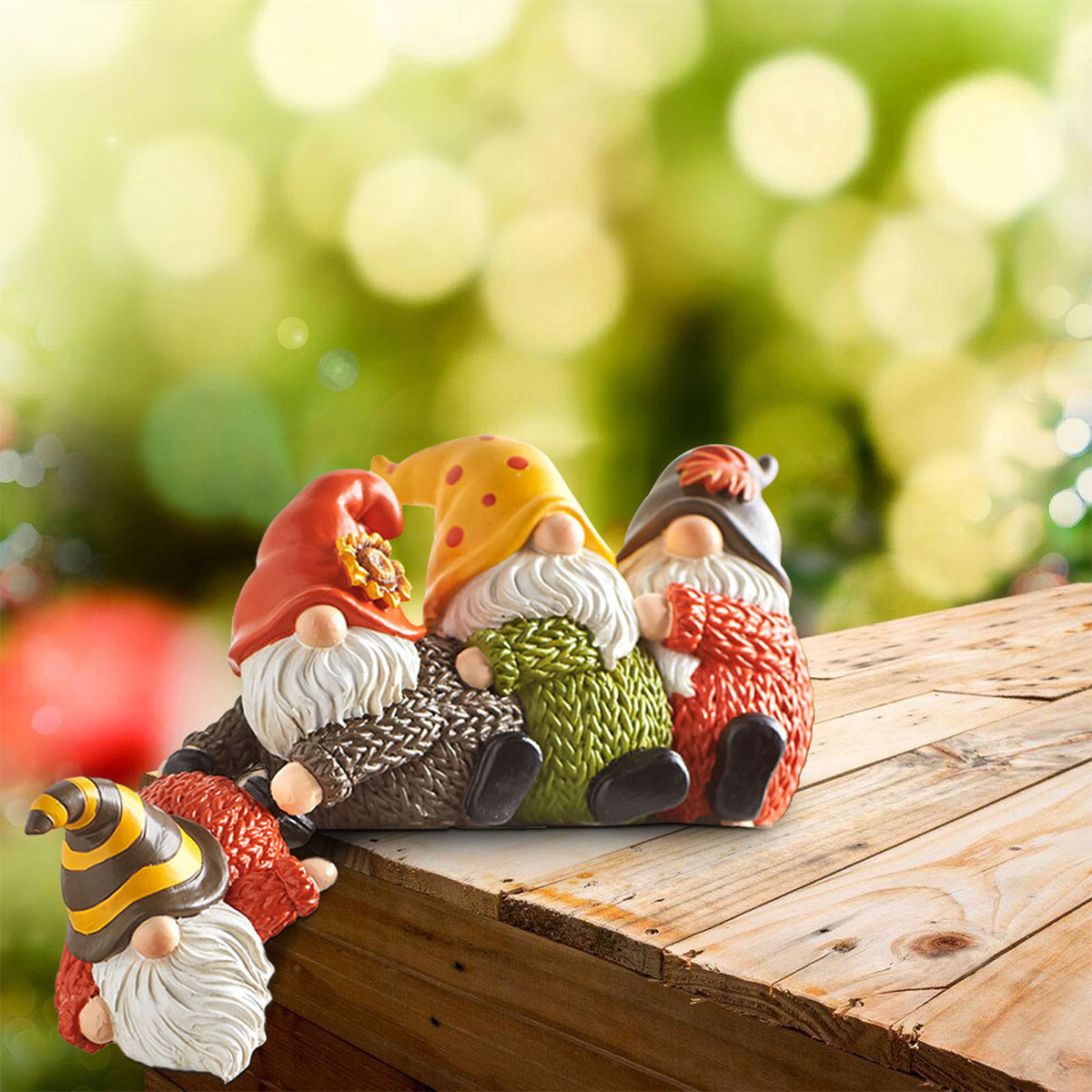 Festive Christmas Gnome Resin Ornament Perfect Table - Temu