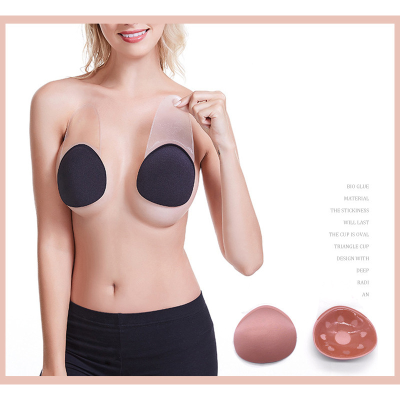 Transparent Water Drop Silicone Pull-up Chest Stickers Round European And  American Breathable Invisible Bra Chest Stickers