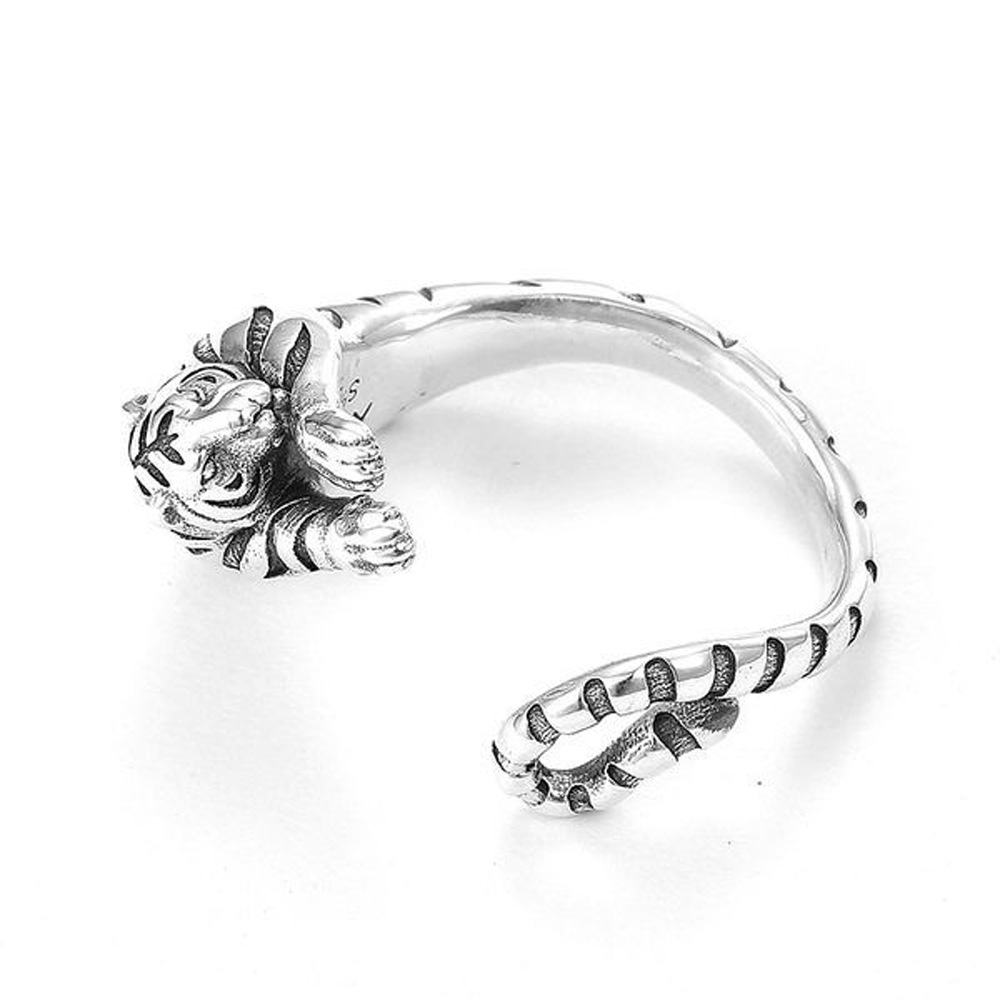 Men's Vintage Tiger Head Open Mouth Ring