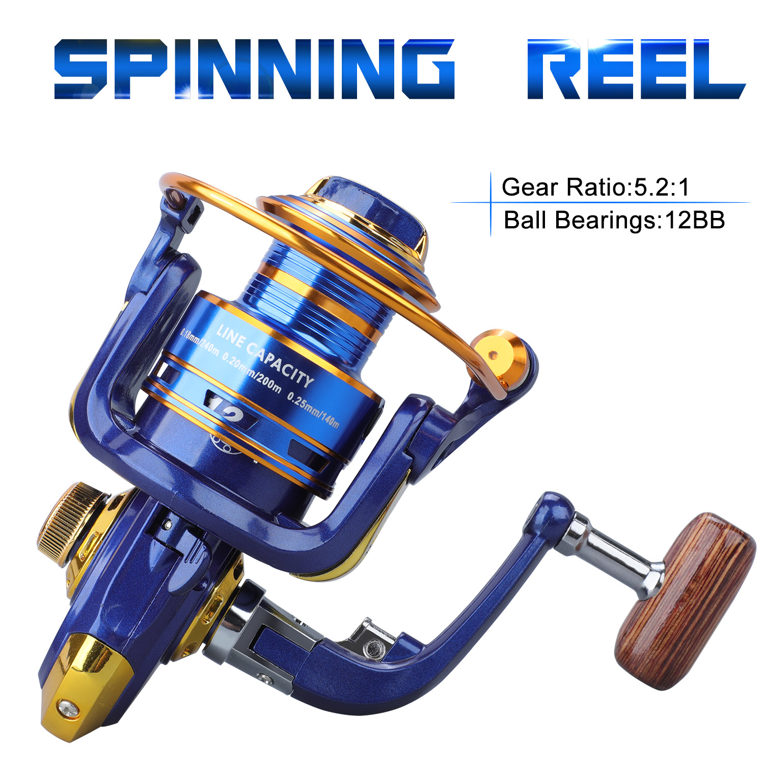 Yumoshi 12 Ball Bearing Baitcaster Spinning Reel For Carp, Saltwater, And Surf  Fishing All Metal Construction, 1000 9000 Size, LJ Model Casting From  Wenshulan, $67.17