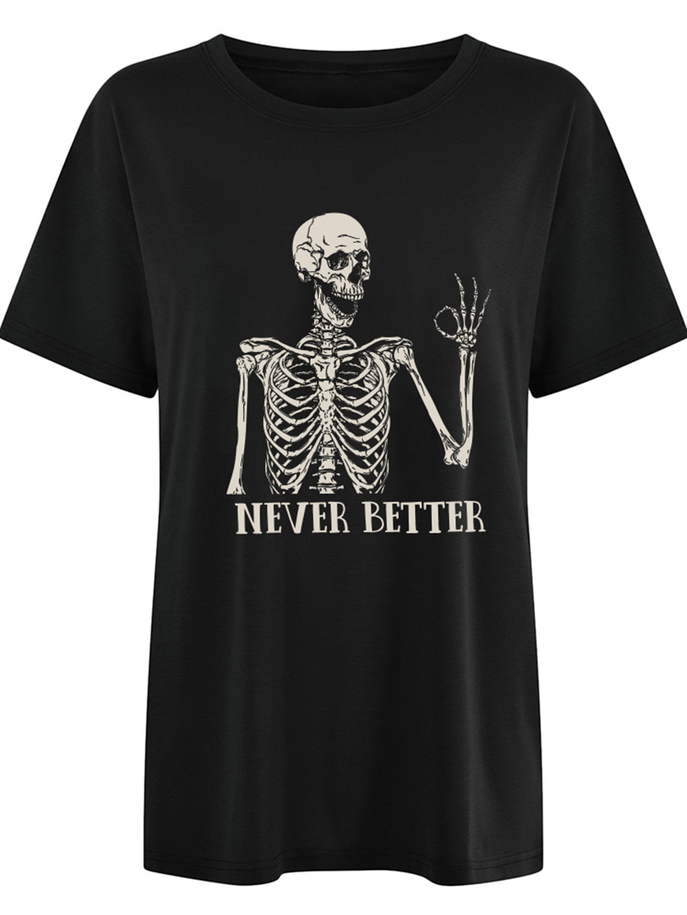 Halloween Drop Shoulder T shirt Casual Vintage Never Better - Temu Canada