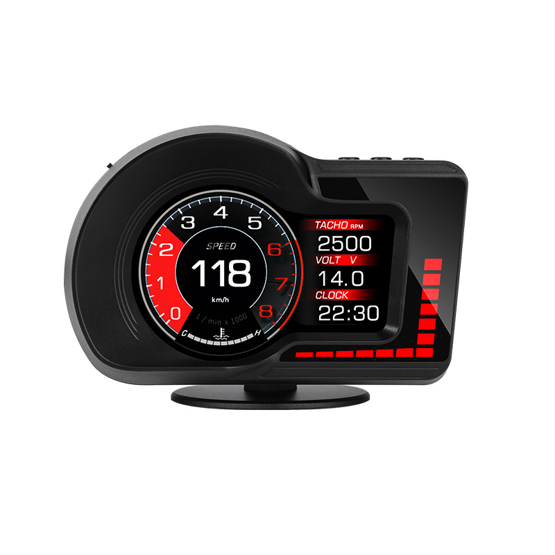Car Head Up Display 3.5 HUD with OBD2 GPS Interface Plug & Play  Speedometers Projector Speed Overspeed Warning Mileage Measurement Water  Temperature Engine RPM 