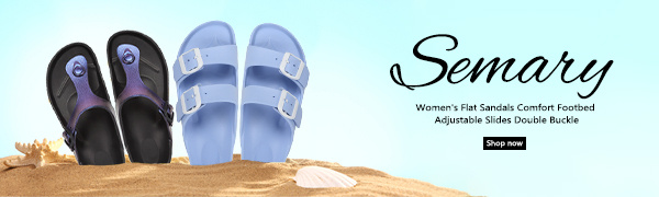 EastVita Cloud Slides Double Buckle Adjustable Summer Beach Pool Pillow  Slippers Thick Sole Cushion EVA Sandals 