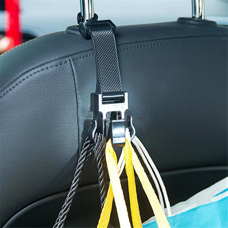 Universal Heavy Duty Auto Hooks Car Back Seat Headrest Double Hook Hanger  Holder Coat Grocery Bags Organizer Car Seat Hook Auto Mount Car Wyz12901 -  China Car Hanger Hooks, Car Hanger Hook