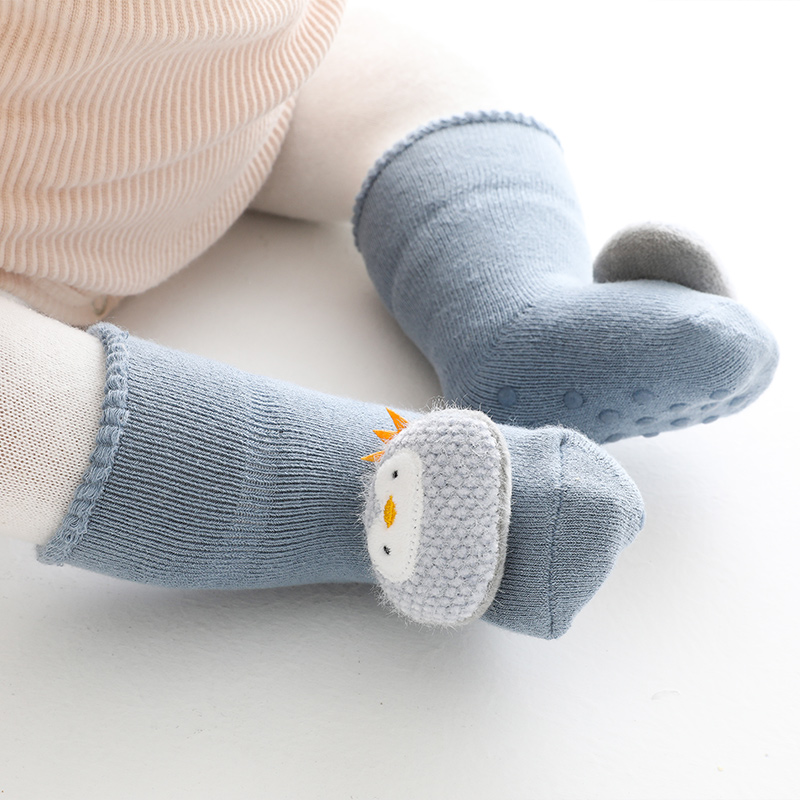 HowJoJo Calcetines antideslizantes para bebés y niños, calcetines cálidos  de invierno con agarres para bebés y niñas, calcetines gruesos de rizo
