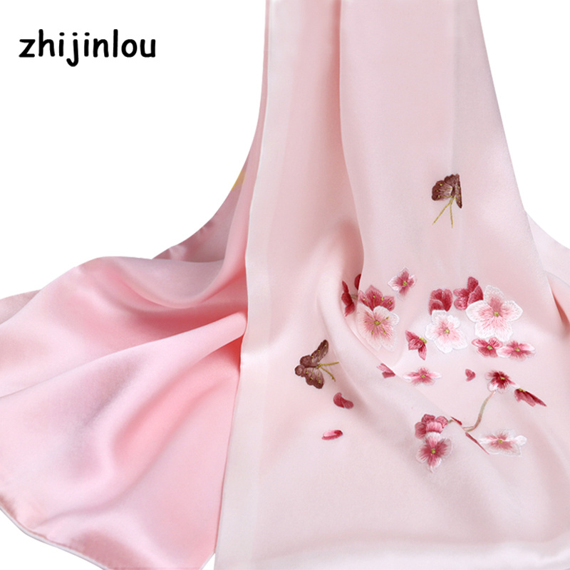 Women's Silk Scarf in Cherry Blossom Pink