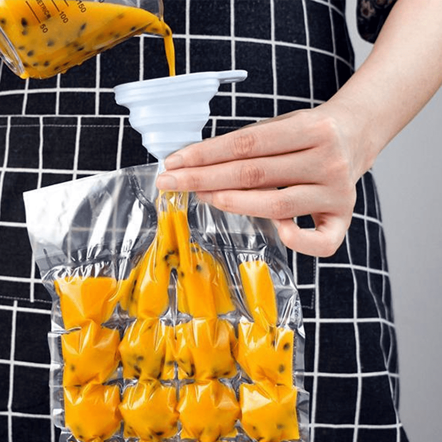 10pcs Disposable Ice Cube Bags Clear Fridge Freezer Plastic BBQ Party Cubes  Maker Tray Sauce Soup Juice Stocks Jelly 10 Bags Disposable Self-sealing  Easy Disposable Self-sealing Easy Ice Cube Bags 