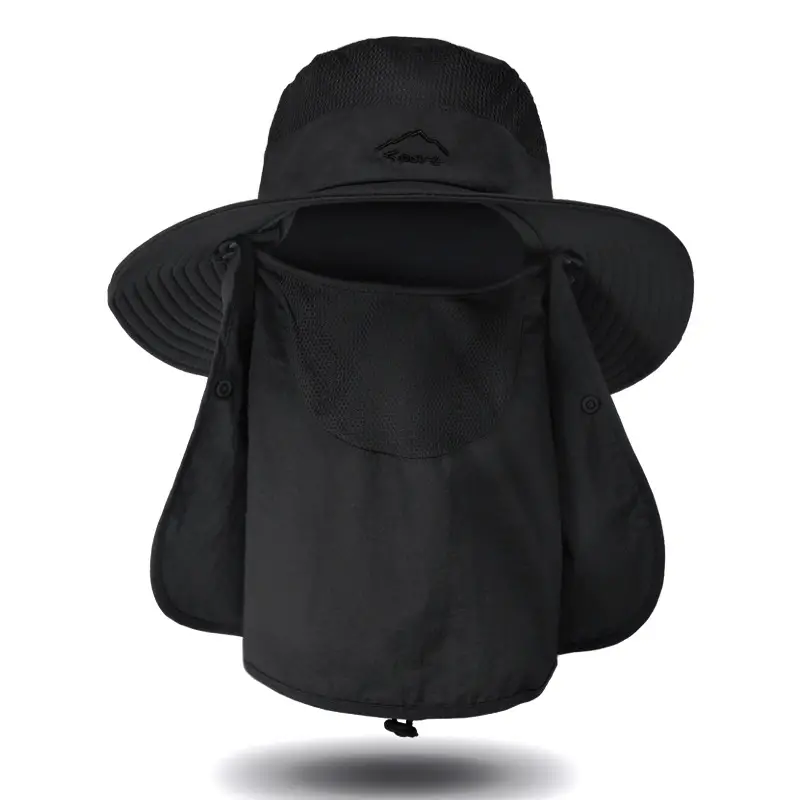 Sun Protection Bucket Hat Removable Face Mask Perfect Summer - Temu