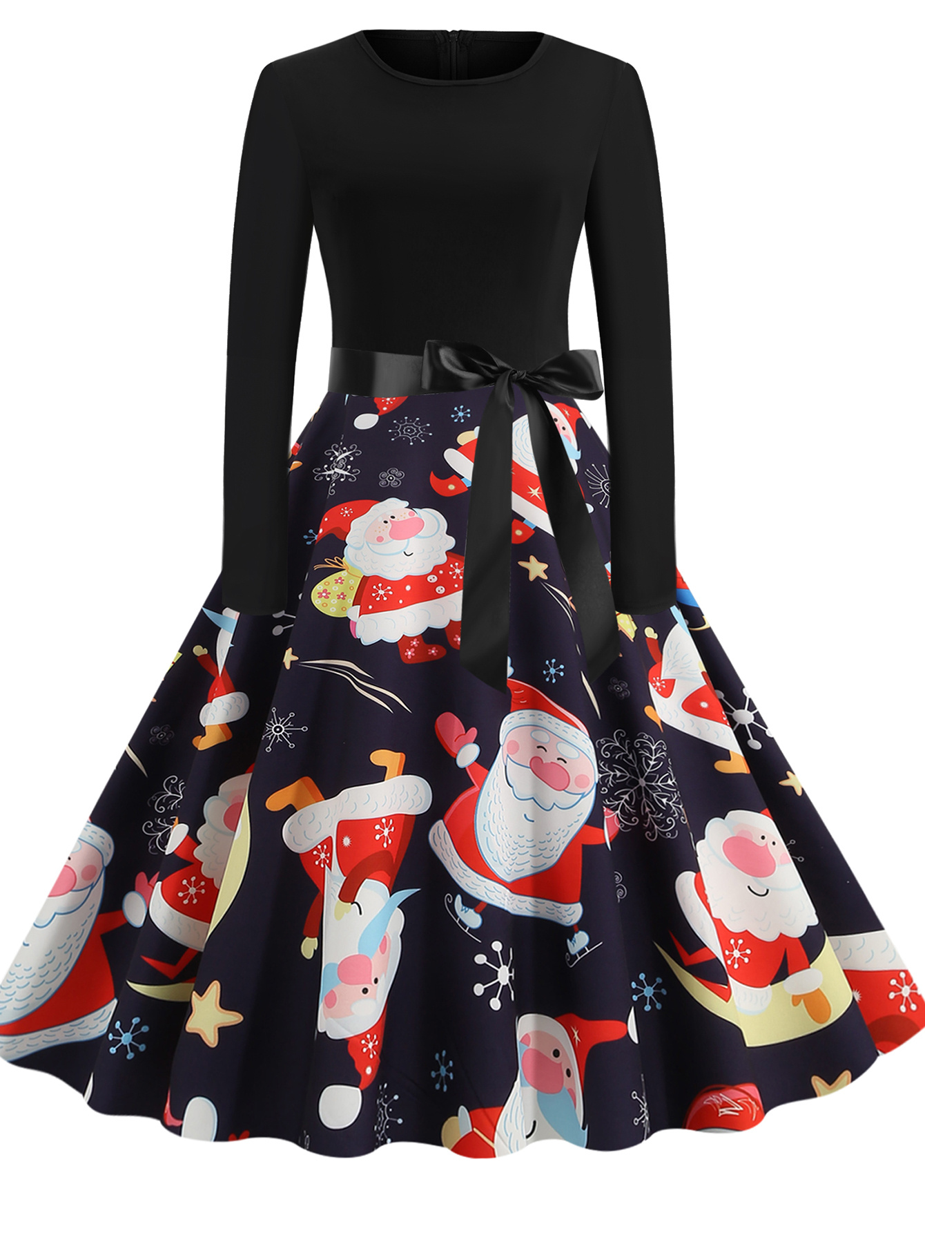 white christmas dresses Christmas Lace Print Fashion Dress  My Store