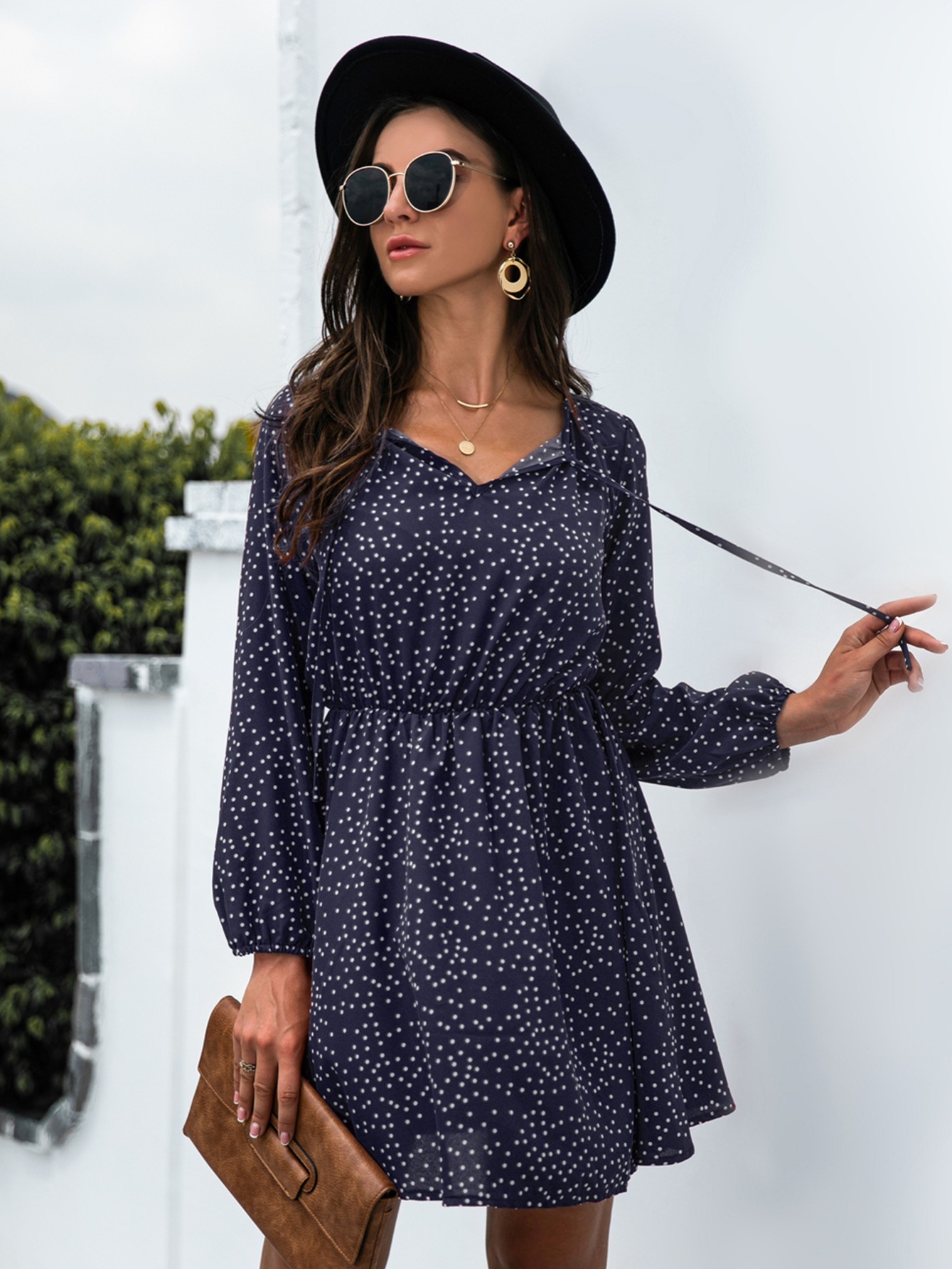 Women's Dresses Polka Dot Lace- Dresses - Temu