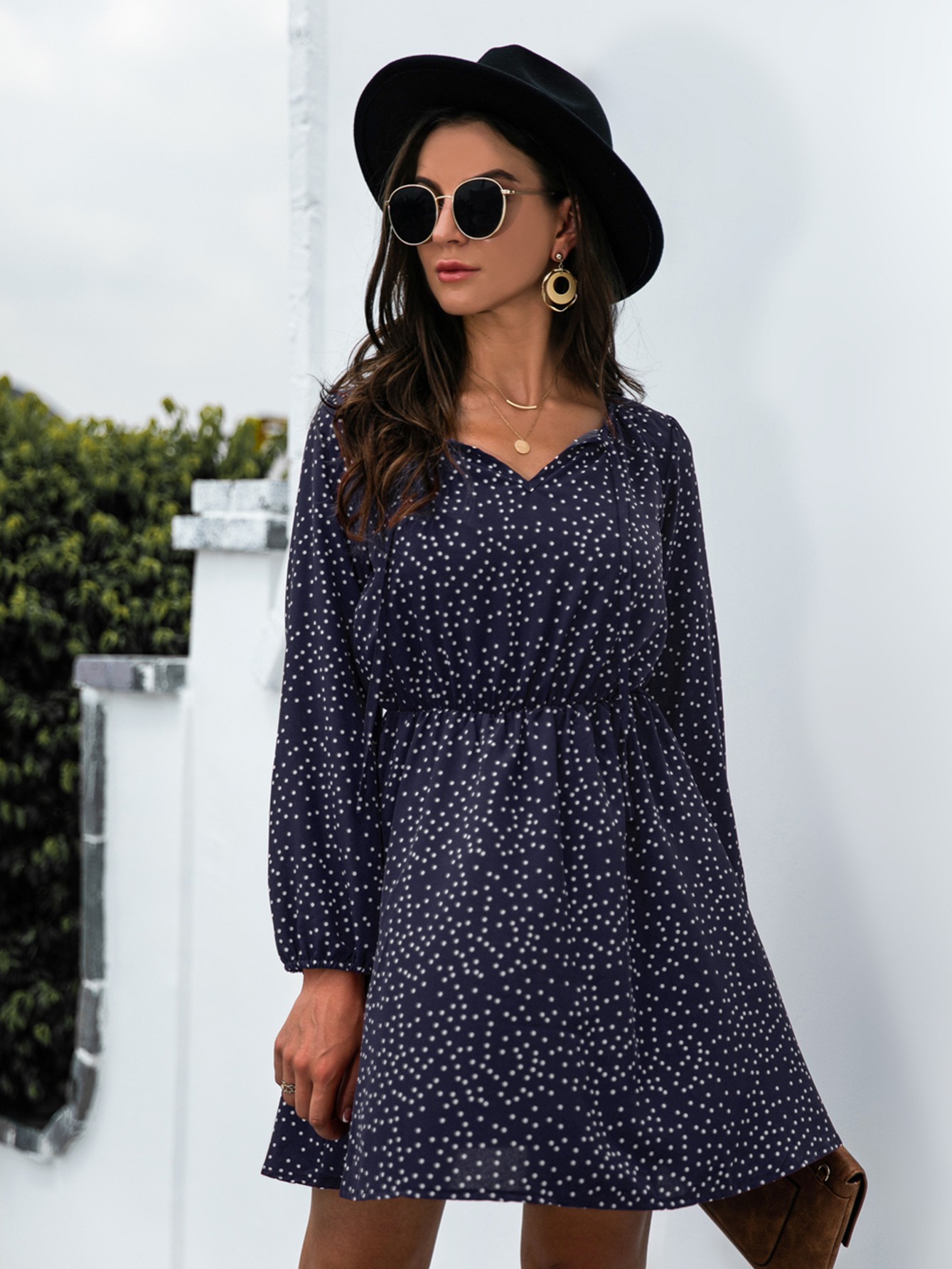 Women's Dresses Polka Dot Lace- Dresses - Temu