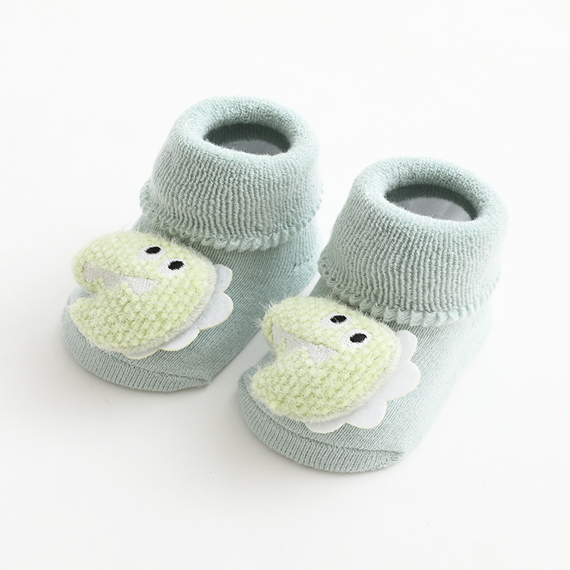 HowJoJo Calcetines antideslizantes para bebés y niños, calcetines cálidos  de invierno con agarres para bebés y niñas, calcetines gruesos de rizo
