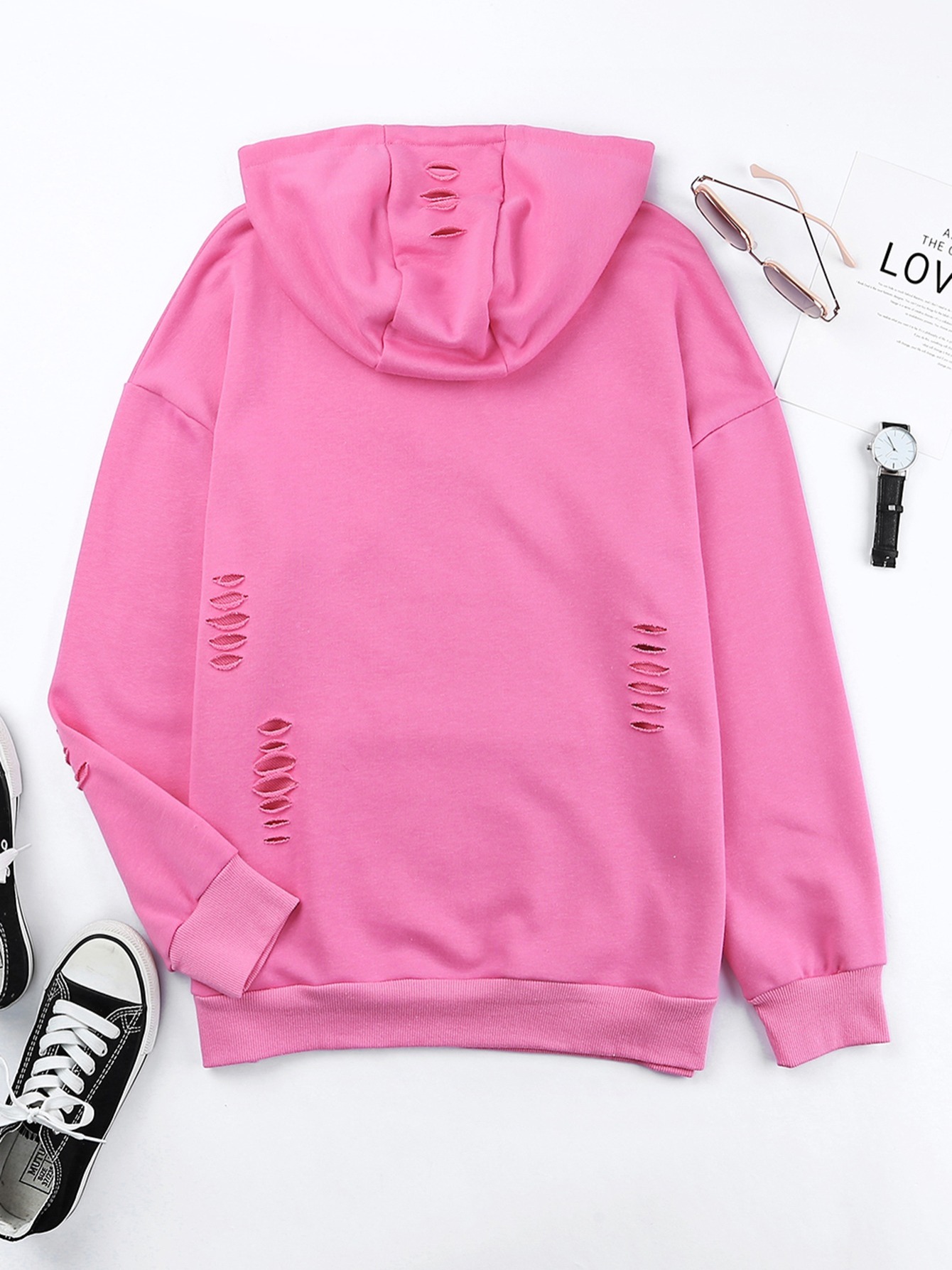 Bright pink hot sale hoodie womens