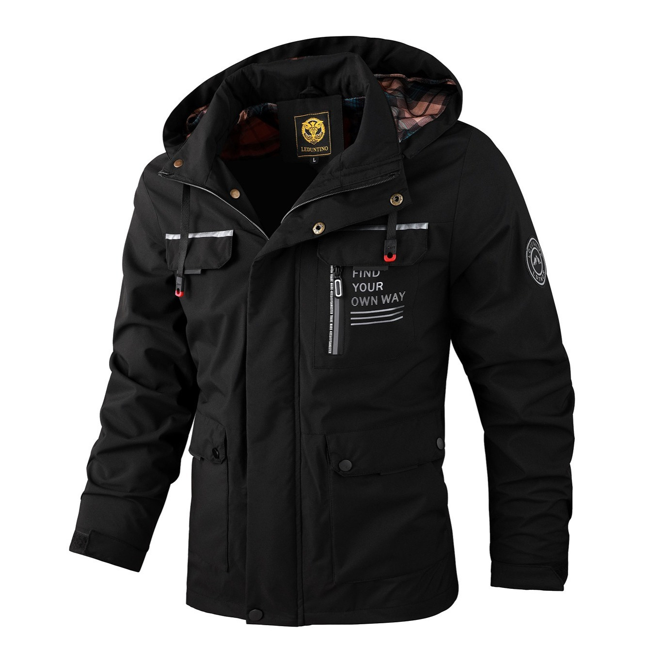 

Men's Fashion Casual Windbreaker Jacket Coat, Outdoor Waterproof Thin Jacket For Spring & Fall