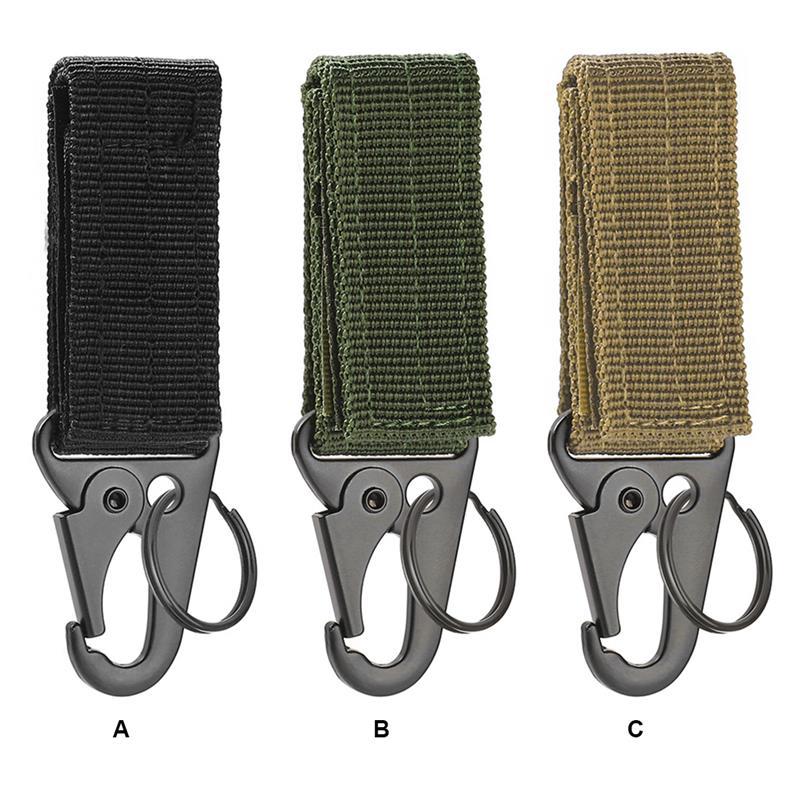 4 pièces ceinture mousqueton mousquetons multifonctions tactiques mousqueton  crochet sangle Clip pour Camping, randonnée, activités de plein air 