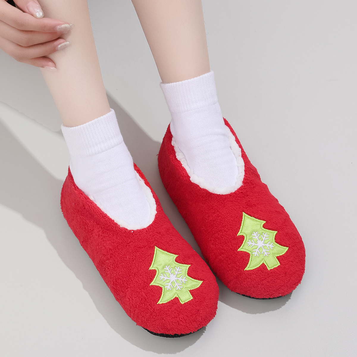 christmas tree slippers