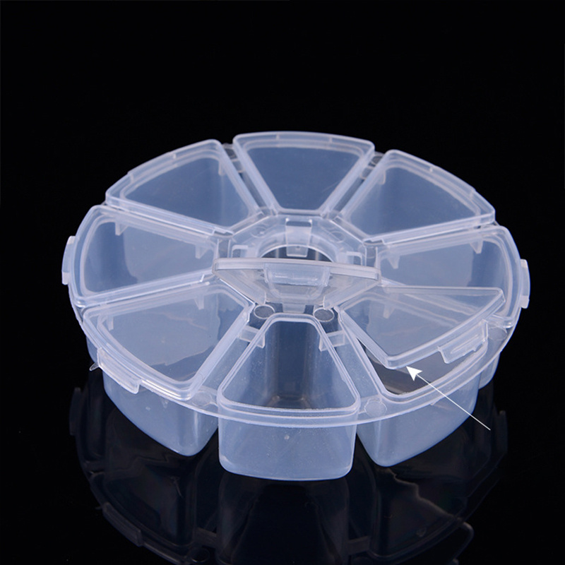 1 piece round 8 compartment jewelry organizer     box