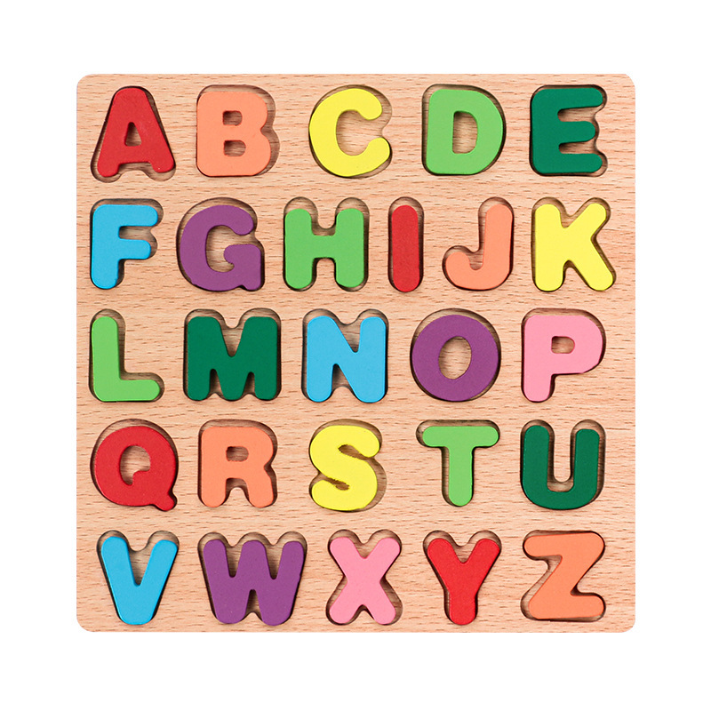 Puzzle En Bois Pour Enfants Correspondant À L'alphabet Aides - Temu Belgium