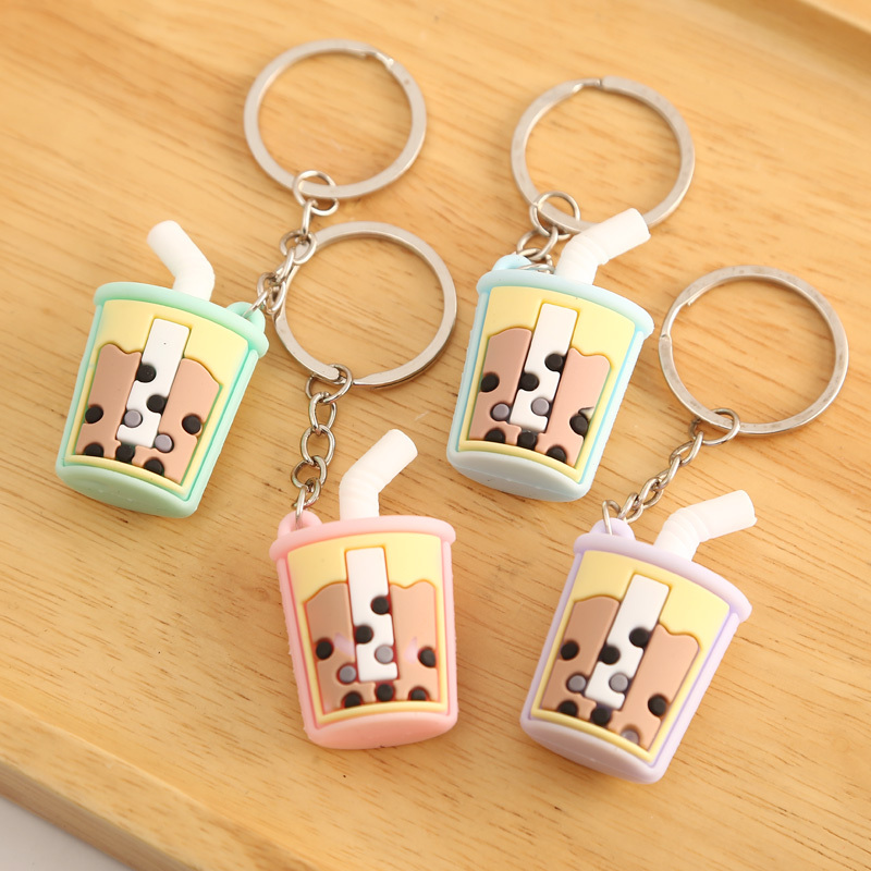 Porte-clés en peluche Boba Milk Tea, pendentif mignon Bubble Tea