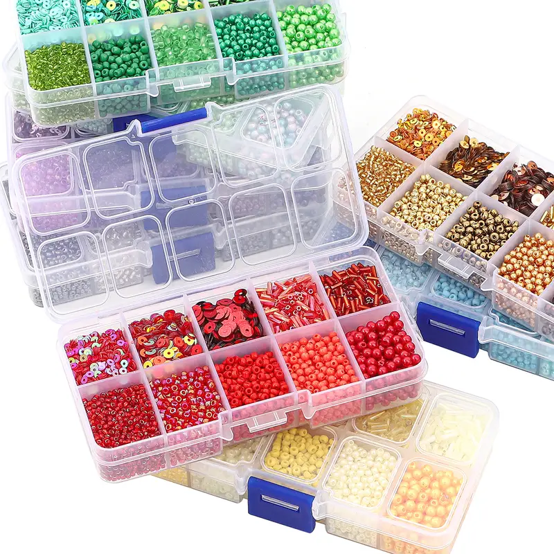 Set Box Rice Bead Sequins Imitation Pearl Material Pack - Temu