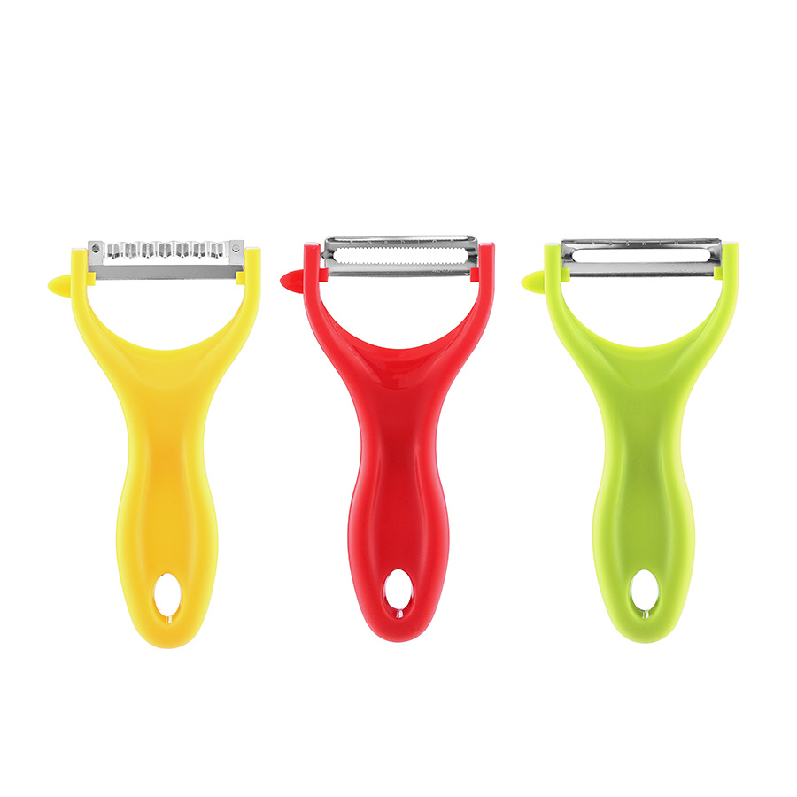 Non-slip Vegetable Peeler Set - Straight, Serrated, And Julienne Peelers  For Easy And Efficient Peeling Of Vegetables And Fruits - Assorted Colors -  Yellow, Green, And Red - Temu