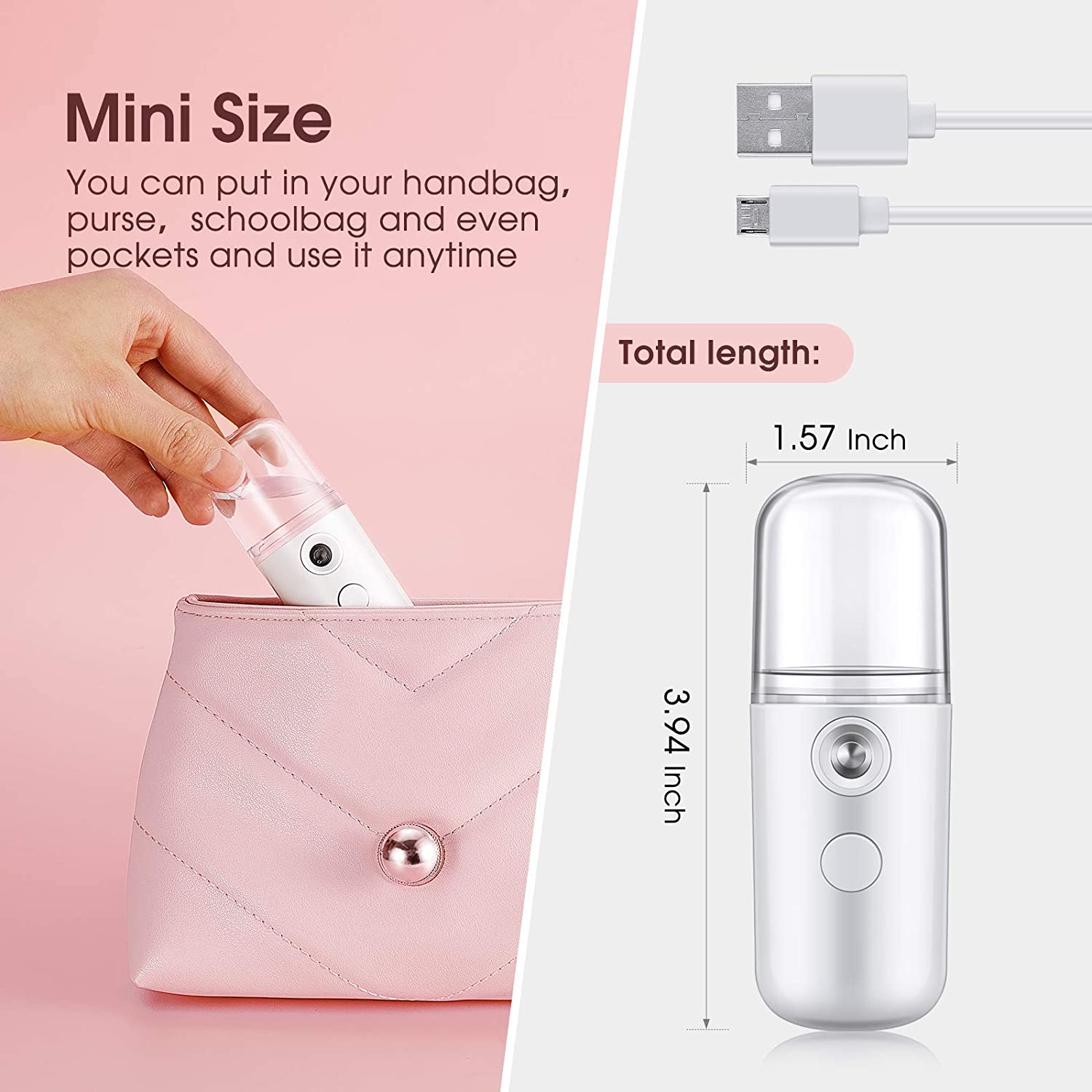 Nano Facial Mister Portable Mini Face Mist Usb - Temu