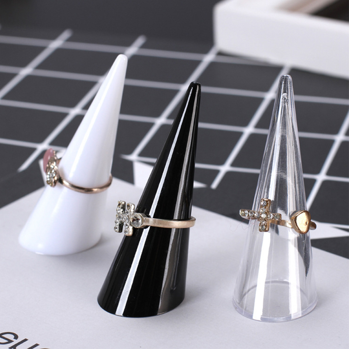 5pcs Random Ring Display Stand Cone Ring Stand at Our Store