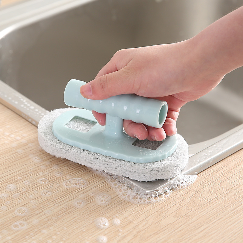 Scrub Pad Handle Scouring Pad Brush Cleaning Scrub Griddle Temu