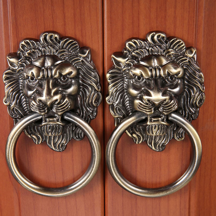 1pc Vintage Lion Head Shaped Handle Single Hole Cabinet Door Pull Ring Small Animal Style Handle | High-quality & Affordable | Temu 1pc Vintage Lion Head Shaped Handle Single Hole Cabinet Door Pull Ring Small Animal Style Handle | High-quality & Affordable | Temu