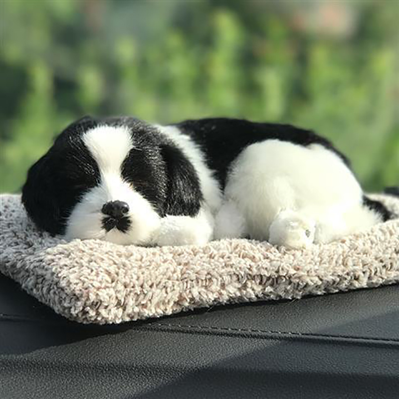 Car Ornament Plush Dogs Simulation Sleeping Dog Toy Dashboard