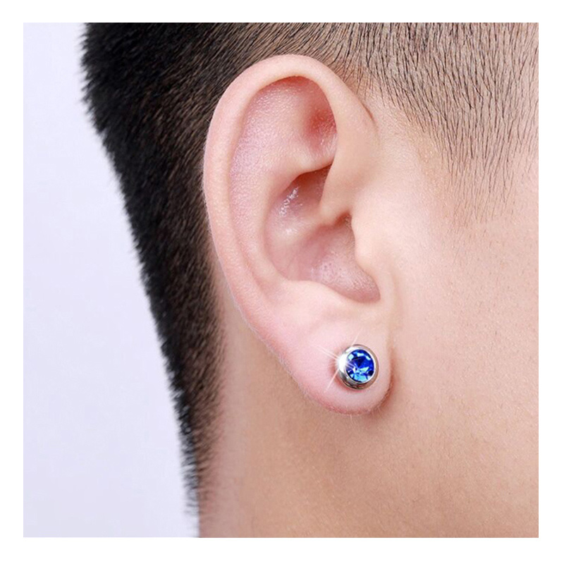 Sapphire deals earrings mens