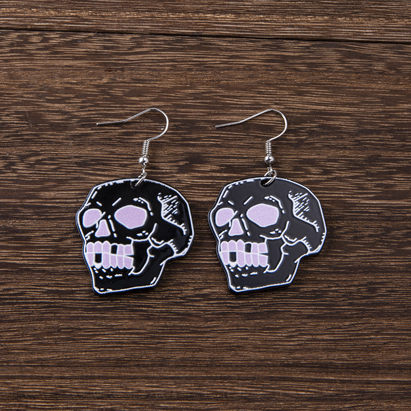 Halloween Pendant Earrings Punk Black Witch Crafts Skull Cat Head ...