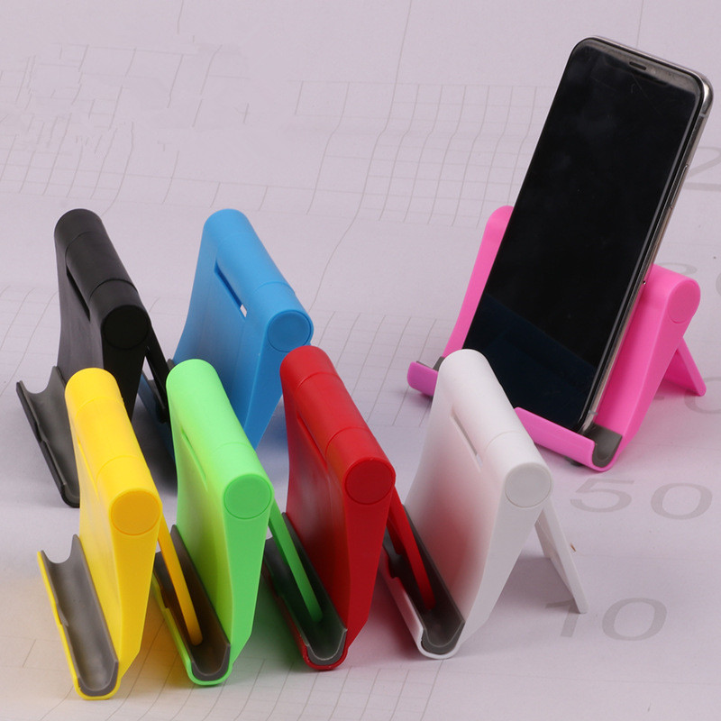 Soporte ajustable para teléfono celular Soporte de teléfono móvil plegable  de tres secciones Soporte de escritorio de mesa flexible universal para